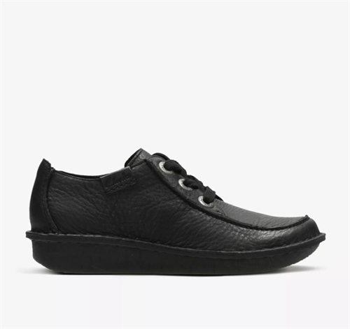 CLARKS FUNNY DREAM BLACK LEATHER